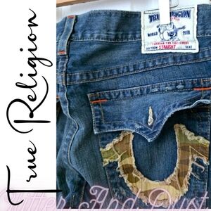 True Religion Big T Camo Straight Jeans